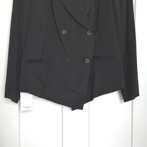 NWT M.M. LAFLEUR The Roxane Blazer - Light Twill in Black Womens Size +2/US 18 - Picture 8 of 14